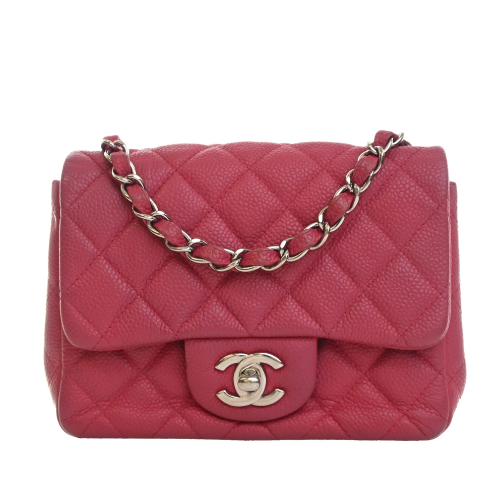 Pre-Loved Chanel Mini Square Classic Caviar Single Flap